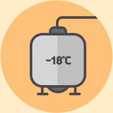 ⑥ 냉동 보관(-30℃로 급속동결해 -18℃ 이하 보관)