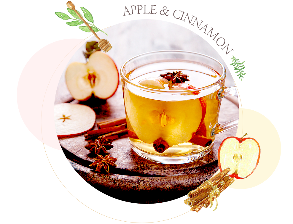 환절기 음료 최고의 궁합, 사과와 시나몬