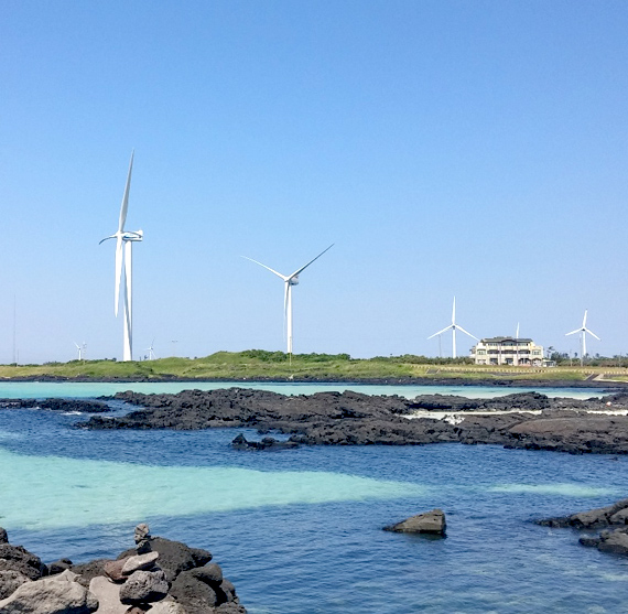 김녕해변 풍력발전소